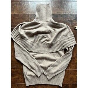 Antonio Melani NWT XS Blair Turtleneck Sweater Latte Brown 100% Cashmere